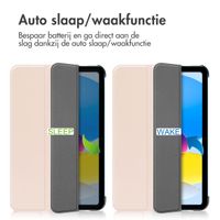 imoshion Trifold Bookcase Apple iPad 11 (2025) 11 inch A16 / iPad 10 (2022) 10.9 inch - Beige