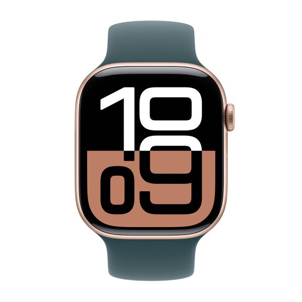 Apple Sport Band Apple Watch Series 1 - 9 / SE (38/40/41 mm) | Series 10 / 11 (42 mm) - Maat S/M - Lake Green
