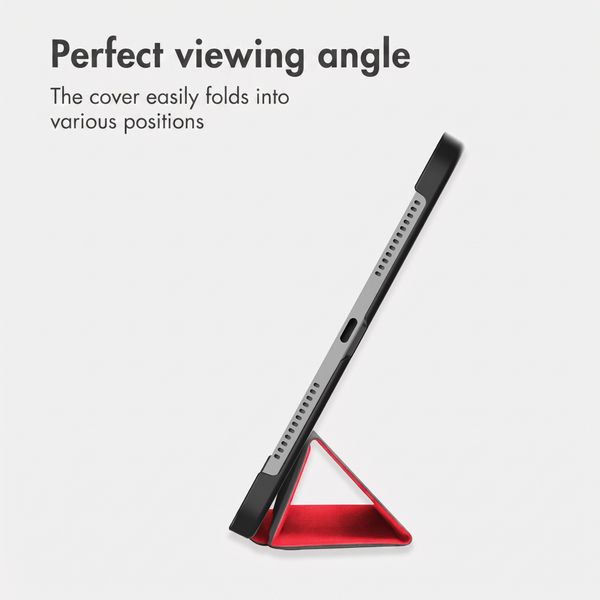 imoshion Trifold Book Case Apple iPad 9 (2021) 10.2 inch / iPad 8 (2020) 10.2 inch / iPad 7 (2019) 10.2 inch - Red