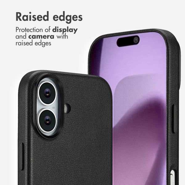 Accezz Leather Back Cover with MagSafe Apple iPhone 17 - Onyx Black