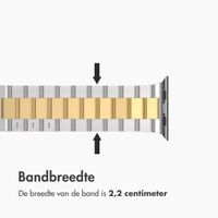 imoshion Stalen bandje Apple Watch Series 1 t/m 11 / SE / Ultra (44/45/46/49 mm) - Zilver / Goud