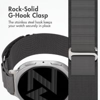 Accezz Nylon Alpine Band Samsung Galaxy Watch 9 (40/44mm) / Watch 8 (40/44mm) / Classic (46mm) - Dark Grey