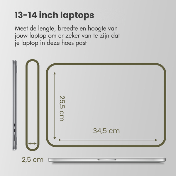 Accezz Laptophoes 13-14 inch - Laptopsleeve - Zwart