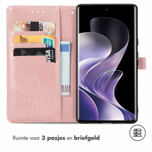 imoshion Mandala Bookcase Xiaomi Redmi Note 14 Pro Plus 5G - Rosé Goud