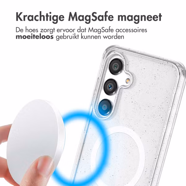 imoshion Sparkle Backcover met MagSafe Samsung Galaxy S25 Plus - Transparant