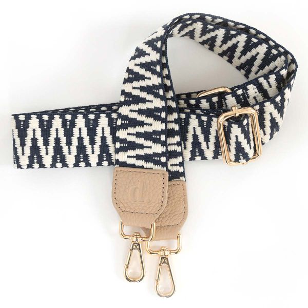 Dutchies Phone Strap - Universeel verstelbaar telefoonkoord - Marine Tribal / Beige