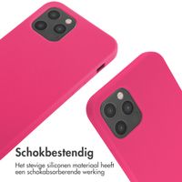 imoshion Siliconen hoesje met koord iPhone 12 (Pro) - Fluor Roze