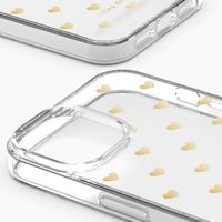 iDeal of Sweden Clear Case iPhone 14 - Golden Hearts