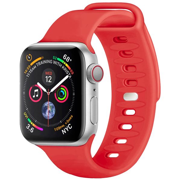 imoshion Siliconen bandje Apple Watch Series 1-9 / SE - 38/40/41 mm / Series 10 - 42 mm - Rood