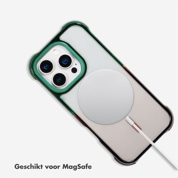 Selencia Gradient Backcover met MagSafe Apple iPhone 16 Pro - Groen / Bruin