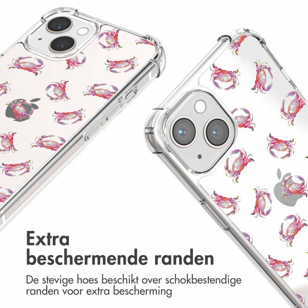 imoshion Design hoesje met koord Apple iPhone 13 - Crab Watercolor