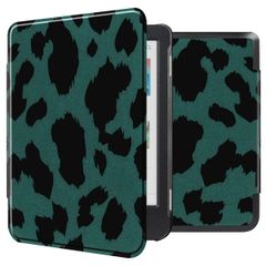 imoshion Design Slim Hard Case Bookcase Kobo Clara Colour / BW - Green Leopard