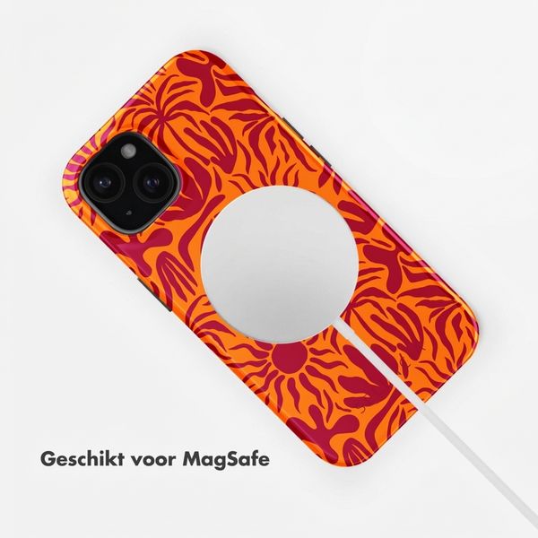 Selencia Vivid Backcover met MagSafe Apple iPhone 15 - Tropical Vibes Apricot