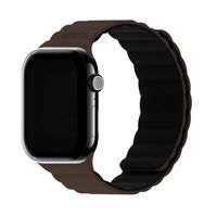 Holdit Siliconen bandje magneet Apple Watch | 44/45/46/49 mm - Chocolate / Black
