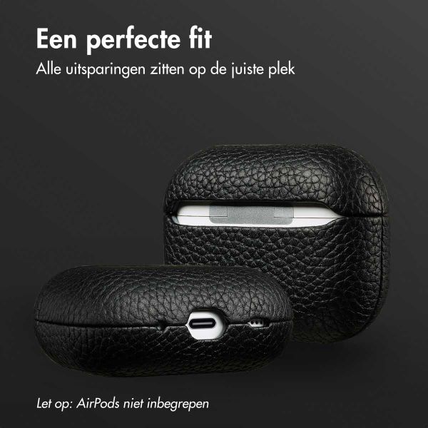 Accezz Echt Leren Case Apple AirPods Pro 2 - Zwart