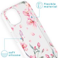 imoshion Design hoesje iPhone 13 - Bloem - Roze