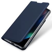 Dux Ducis Slim Softcase Bookcase Oppo Find X3 Pro 5G - Donkerblauw