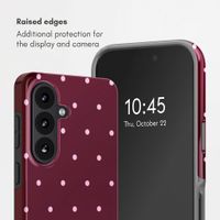 Selencia Vivid Back Cover with MagSafe Samsung Galaxy S26 - Happy Dots Burgundy