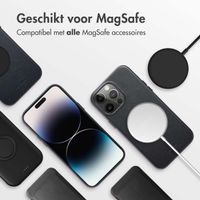 Accezz MagSafe Leather Backcover iPhone 14 Pro Max - Onyx Black