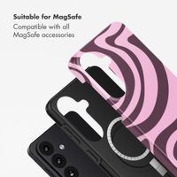 Selencia Vivid Back Cover with MagSafe Samsung Galaxy S26 - Wavy Swirl Pink Plum