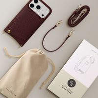 Selencia Nova Phone Case with Cord and Card Holder Apple iPhone 17 Pro - Bold Burgundy