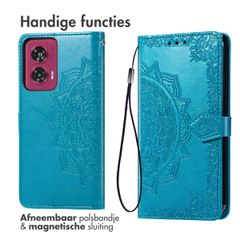 imoshion Mandala Bookcase Motorola Edge 50 Fusion - Turquoise