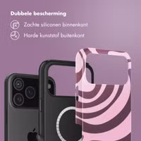 Selencia Vivid Backcover met MagSafe Apple iPhone 17 Pro Max - Wavy Swirl Pink Plum