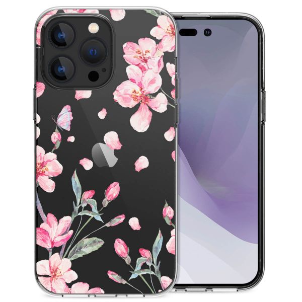 imoshion Design hoesje iPhone 14 Pro Max - Bloem - Roze