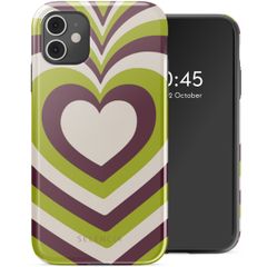 Selencia Vivid Backcover iPhone 11 - Double Hearts Plum Fern