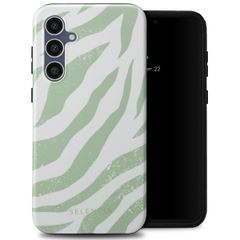 Selencia Vivid Tough Backcover Samsung Galaxy S23 FE - Colorful Zebra Sage Green