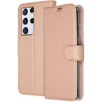 Accezz Wallet Softcase Bookcase Galaxy S21 Ultra - Rosé Goud