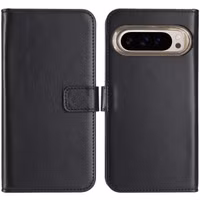 Selencia Echt Leren Bookcase Google Pixel 9 / 9 Pro - Zwart