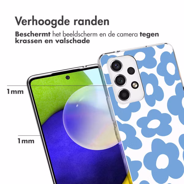 imoshion Design hoesje Samsung Galaxy A53 - Retro Blue Flowers