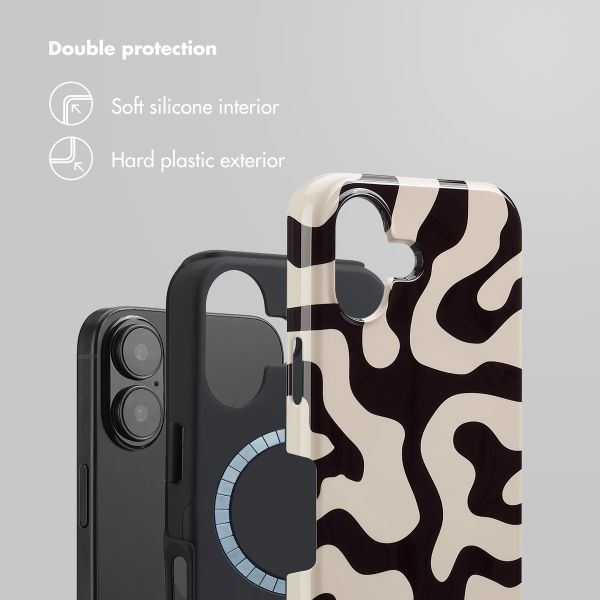 Selencia Vivid Back Cover with MagSafe Apple iPhone 16 - Art Wave Black
