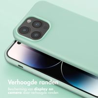 Selencia Siliconen hoesje met afneembaar koord iPhone 14 Pro Max - Turquoise