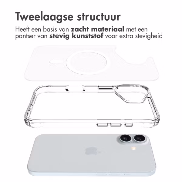 imoshion Rugged Air MagSafe Case Apple iPhone 16 - Transparant