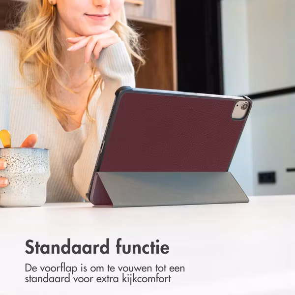 imoshion Trifold Bookcase Apple iPad 11 (2025) 11 inch A16 / iPad 10 (2022) 10.9 inch - Bordeaux