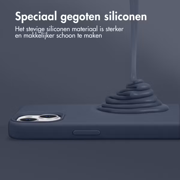 Accezz Liquid Silicone Backcover met MagSafe Apple iPhone 16 Pro - Donkerblauw
