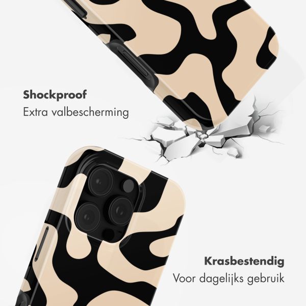 Selencia Vivid Backcover Apple iPhone 16 Pro - Art Wave Black