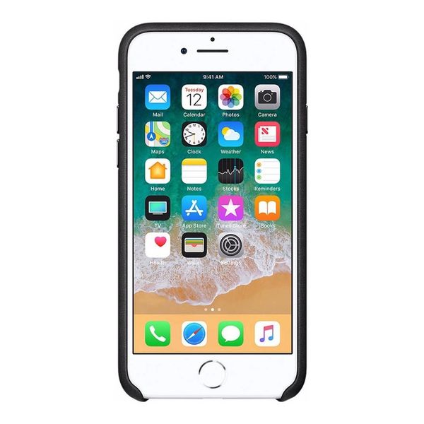 Apple Leather Backcover Apple iPhone SE (2022 / 2020) / 8 / 7 - Black