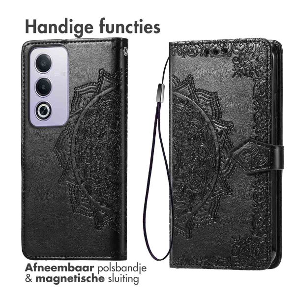 imoshion Mandala Bookcase Oppo A40 (4G) / Oppo A40M (4G) / Oppo A60 (5G) - Zwart