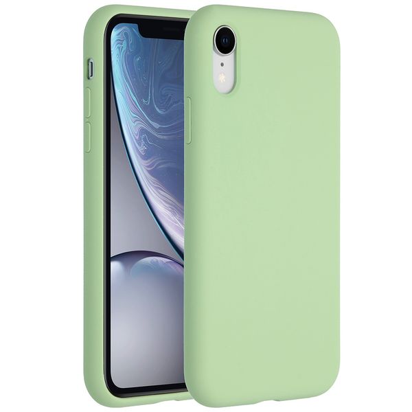 Accezz Liquid Silicone Backcover iPhone Xr - Groen