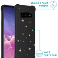 imoshion Design hoesje met koord Samsung Galaxy S10 Plus - Sterren - Zwart / Goud