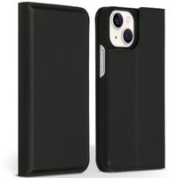 Accezz Premium Leather Slim Bookcase iPhone 13 Mini - Zwart