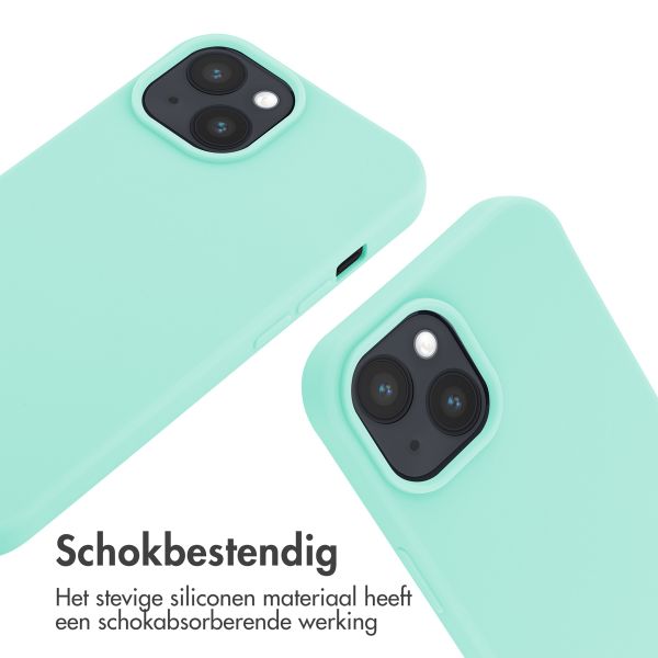 imoshion Siliconen hoesje met koord iPhone 15 - Mintgroen