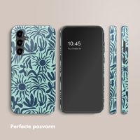 Selencia Vivid Tough Backcover Samsung Galaxy S23 FE - Tropical Vibes Light Blue