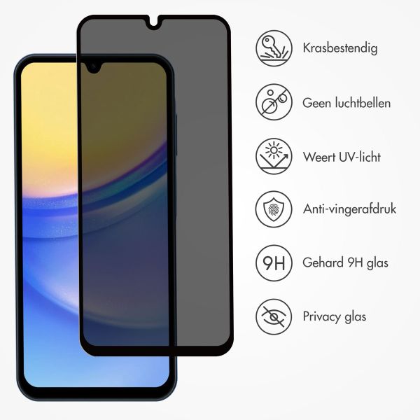 Accezz Gehard Glas Privacy Screenprotector Samsung Galaxy A15 (5G/4G)