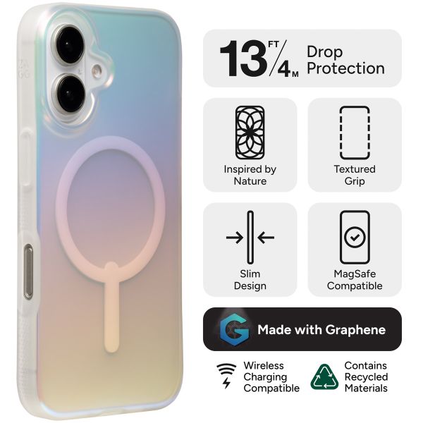 ZAGG Milan Snap Case met MagSafe Apple iPhone 16 - Iridescent
