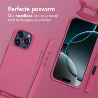 imoshion Color Backcover met afneembaar koord MagSafe Apple iPhone 16 Pro - Raspberry