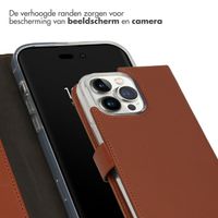 Selencia Echt Leren Bookcase Apple iPhone 14 Pro Max - Lichtbruin